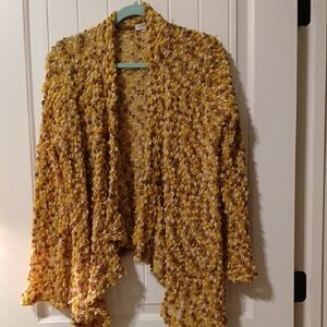 blu pepper multi tan cardigan size m